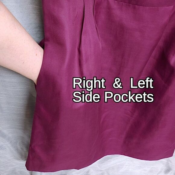 J.Crew Purple Sydney Cotton Cady Minimalist Cocktail Dress Pockets Womens 10 NWT - Picture 4 of 12